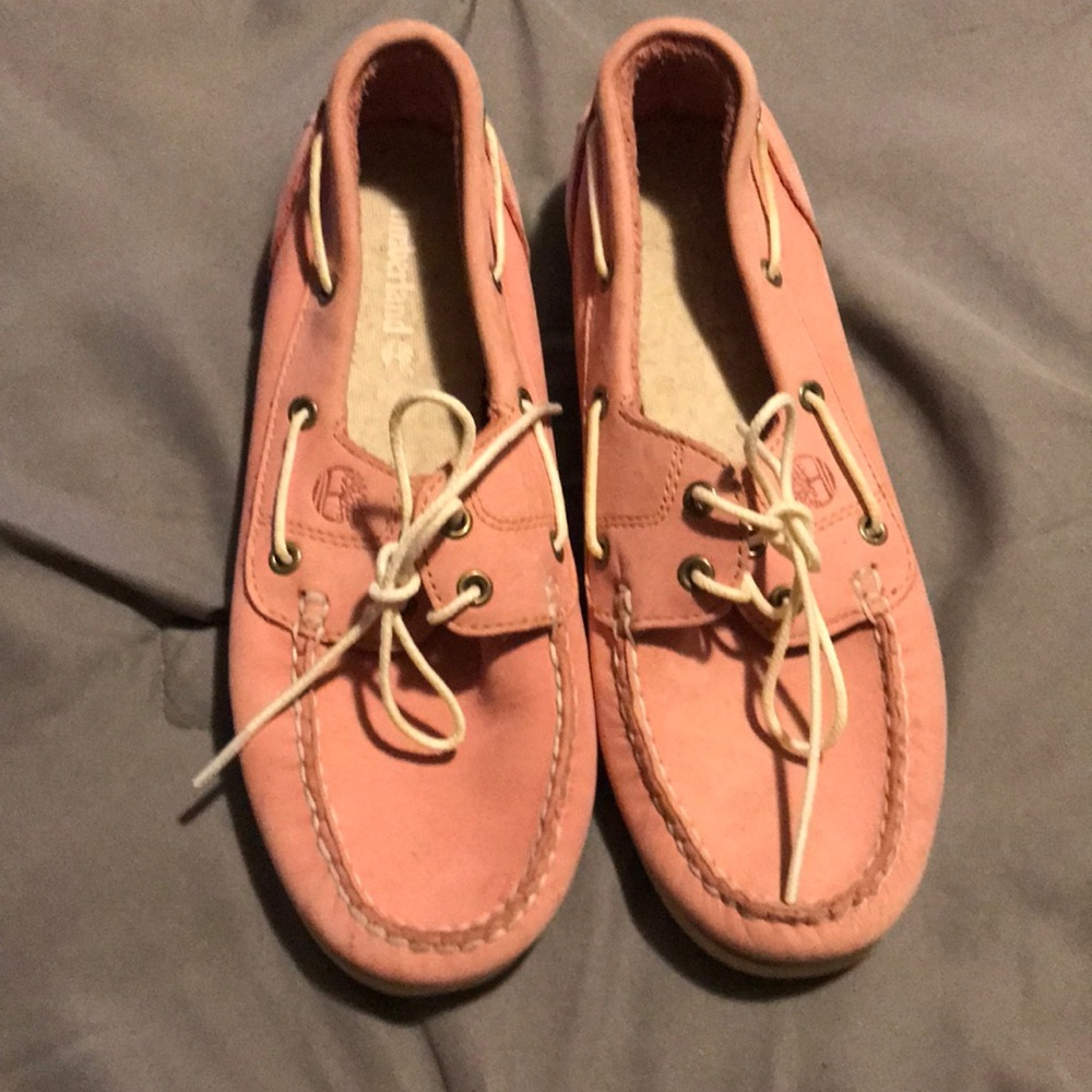 Pink Timberland shoes